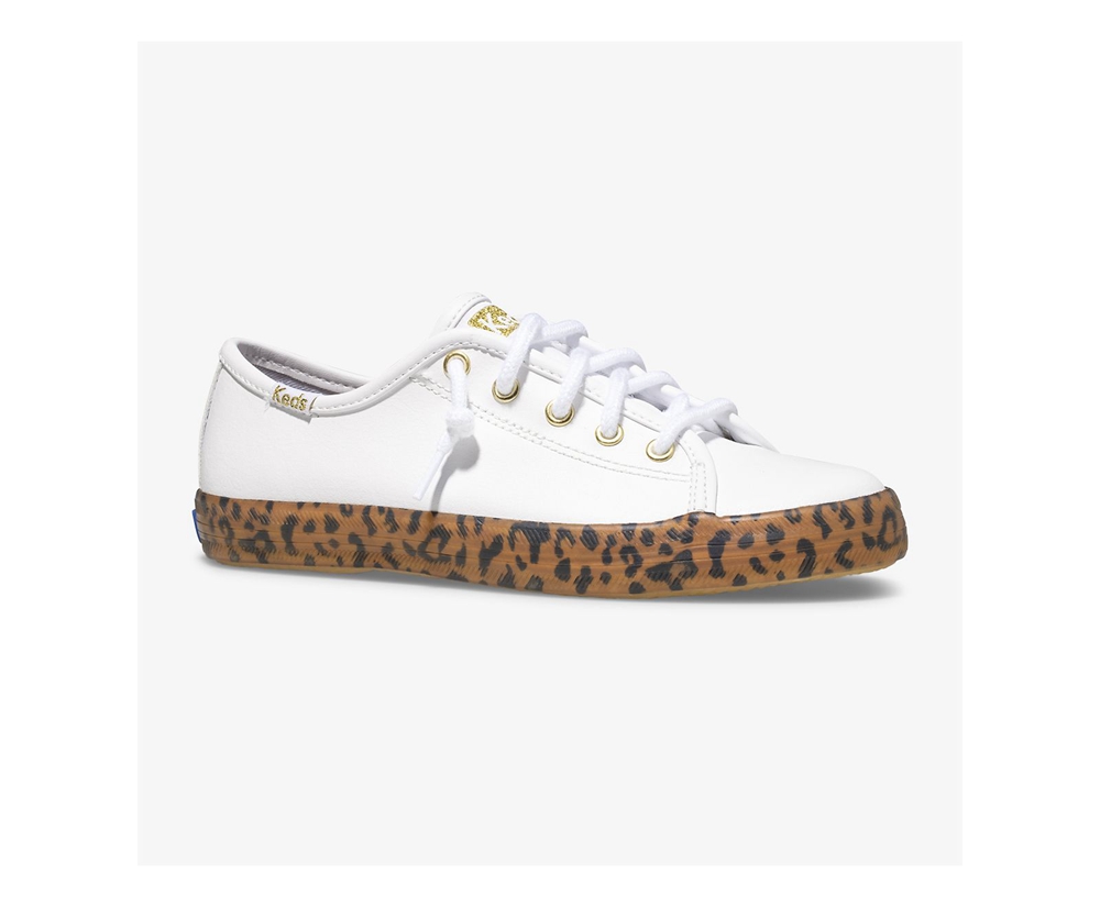 Tenis Keds Niña Blancos - Kickstart Leopard Foxing - 3049-XISNH